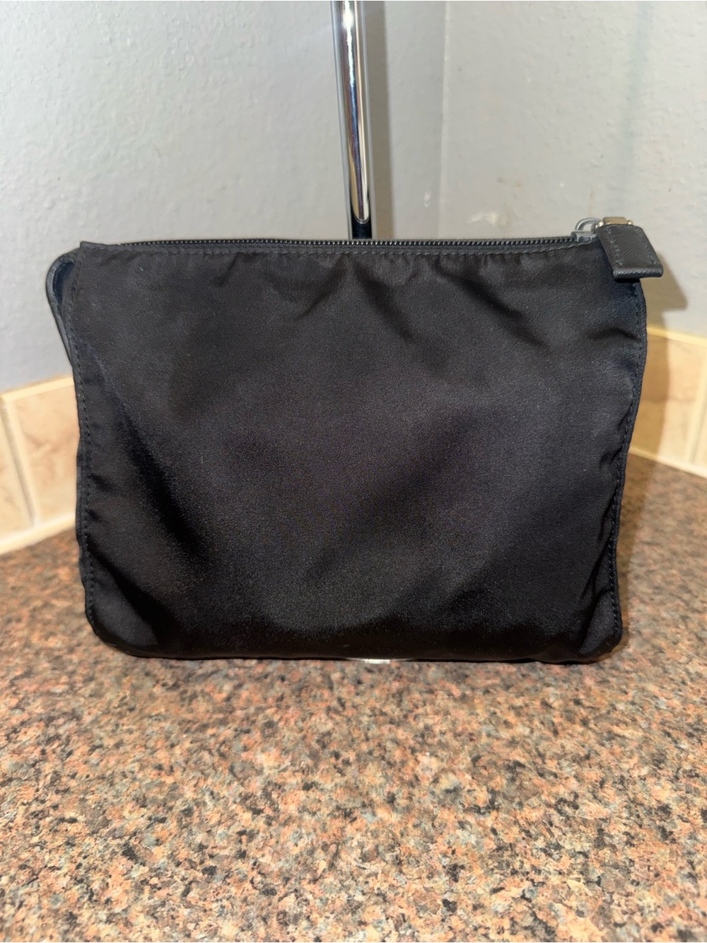 Prada vintage Black Tessuto Nylon Cosmetic Pouch/Clutch ✅authentic✅ - Picture 2 of 13